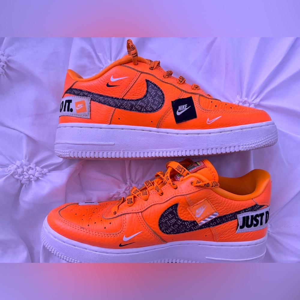 Nike air force 1 youth size 8 youth Bright Orange Sneakers. Worn once